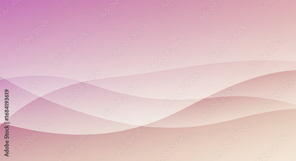 Aufkleber modern abstract vector background with soft, overlapping transparent waves on a delicate pink and pu
