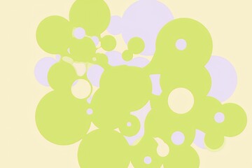 Abstract Green and Purple Circles Pattern