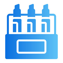 colored markers Gradient icon