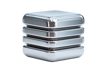 Metallic stack of cubes