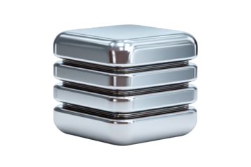 Metallic stack of cubes