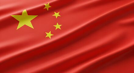 Waving chinese flag with five golden stars on a red background a symbol of china its culture and national identity perfect for travel blogs and patriotic themes