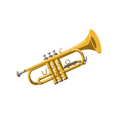 Obraz premium trumpet isolated on white