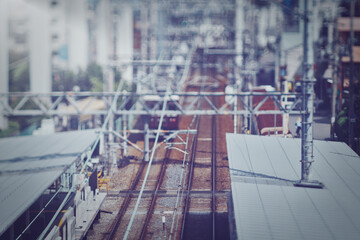 電車の線路風景