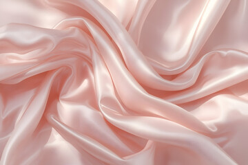 Obraz premium Elegant soft peach silk fabric with beautiful folds and gentle light reflections backdrop