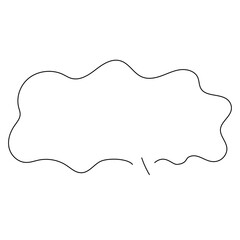 手描きゆる吹き出し　ふにゃふにゃ