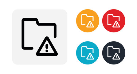Error folder icon illustration