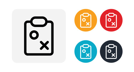 Strategy clipboard icon illustration