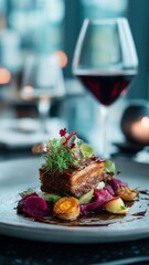 salad with wine and olives