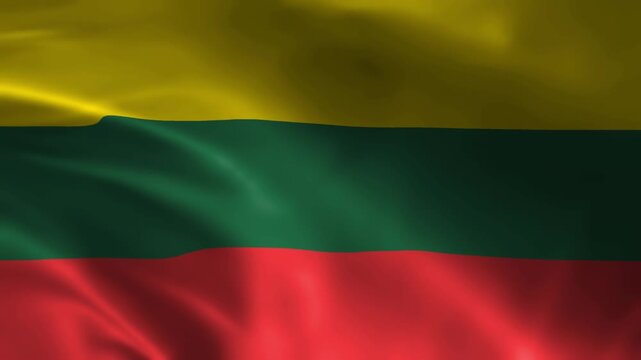 Waving Flag Lithuania Animation