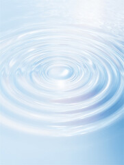 大きな水面の輪のブルー背景