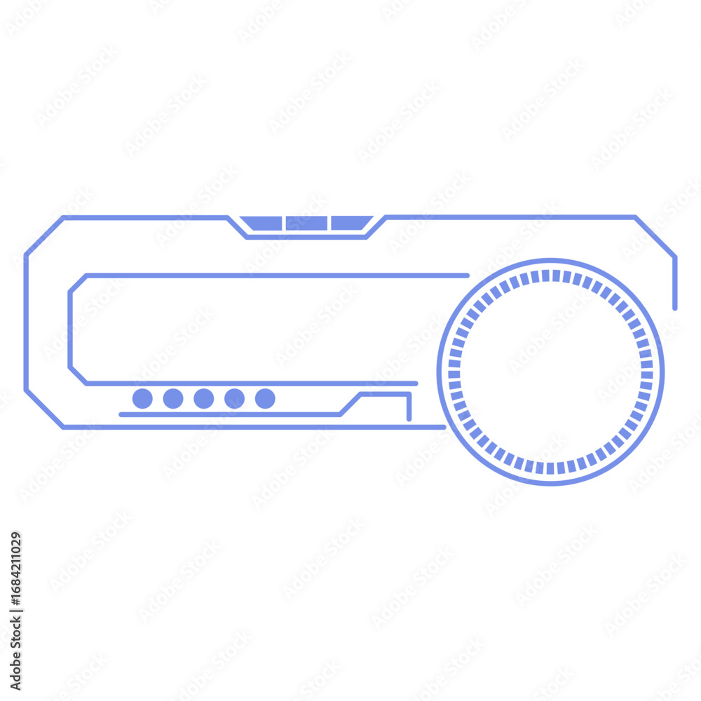 Poster digital futuristic frame with geometric shapes and lines. a science fiction inspired user interface 
