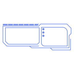 Digital futuristic frame with geometric shapes and lines. A science fiction inspired user interface element for a technology banner or callout box