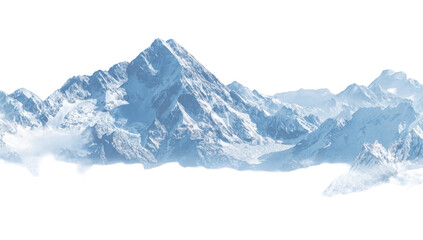 Obraz premium Panoramic view of a snow-capped mountain range