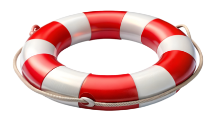 life buoy on white background