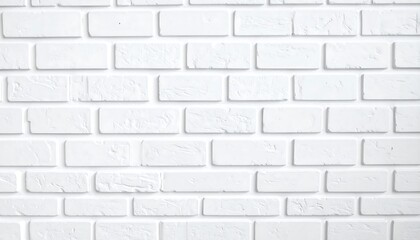 Fototapeta premium A close-up view of a white brick wall. Simple, textured surface