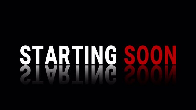 4K Starting Soon Screen With Reflection - Live Stream or Event Graphics