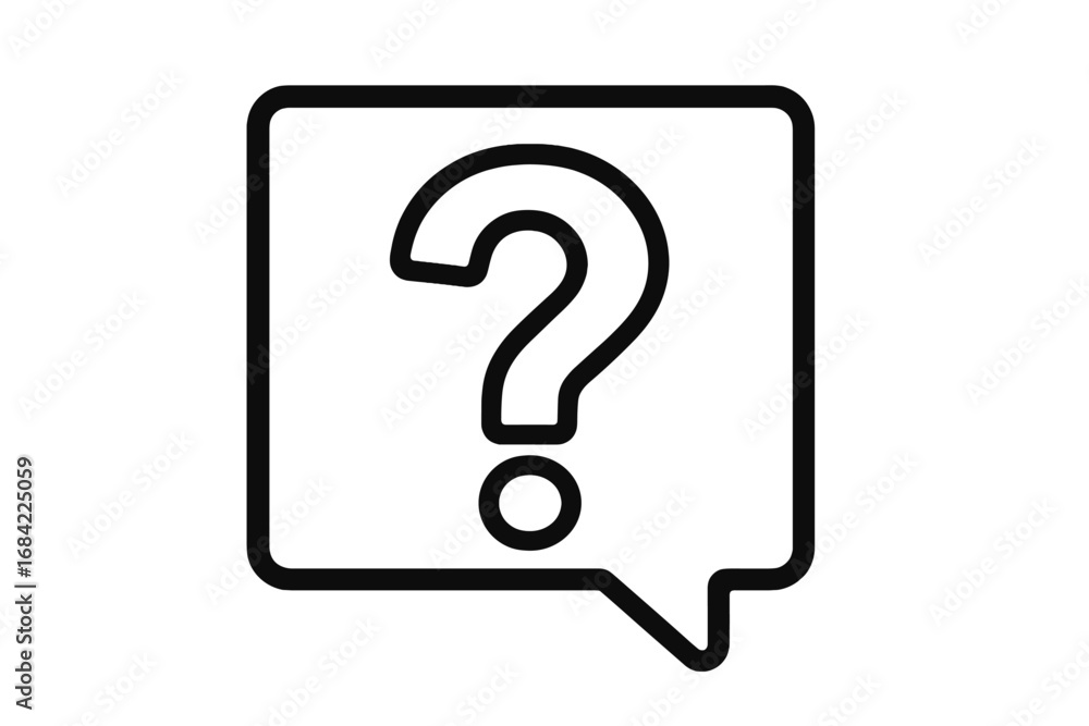Fototapete question mark icon in speech bubble. help and support symbol. faq sign for web and graphic design. c