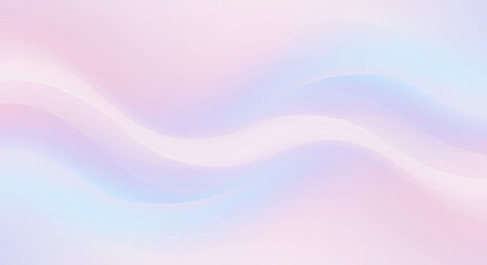 Obraz premium Soft focus abstract background featuring gentle ethereal waves of pastel pink and blue, creating a dreamy and serene blurred gradient effect