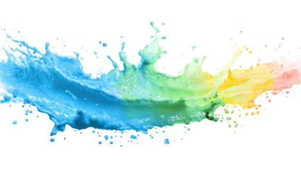 Colorful liquid splash art