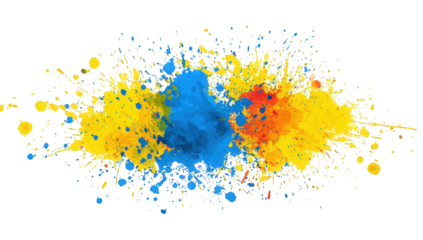 Abstract vibrant paint splatter