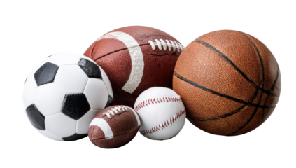 Variety of sports balls clustered together (1)