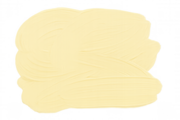 Creamy yellow paint brushing across canvas, generating textured translucent background with artistic painterly effect