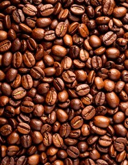 Fototapeta premium Coffee Beans Close-Up Texture