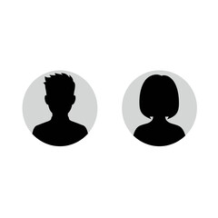 User Avatar Male Female Silhouette Icons