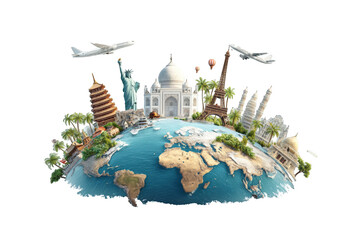Global landmarks on a globe