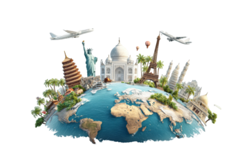 Global landmarks on a globe