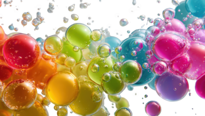 Abstract colorful bubble display
