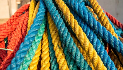 Colorful Fishing Ropes Pile-up
