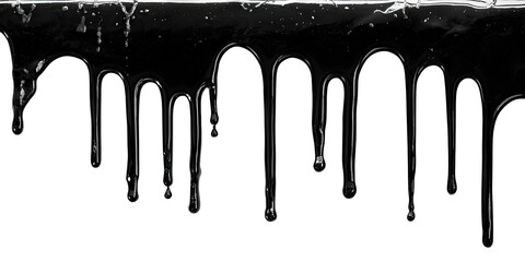 Clear liquid dripping, cascading, in drips and streams