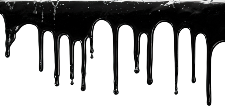 Clear liquid dripping, cascading, in drips and streams