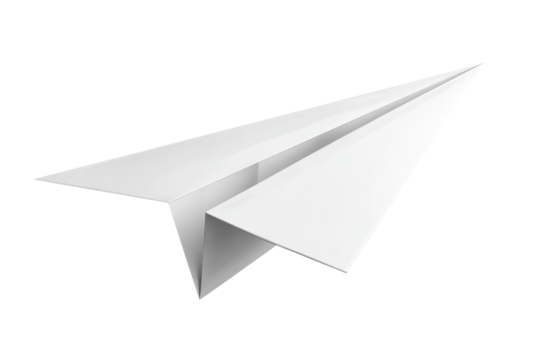 paper airplane isolated on transparent background Remove png, Clipping Path, pen tool
