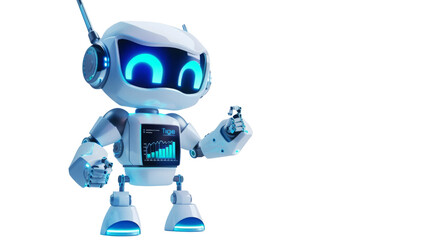 Artificial Intelligence Robot with Data Chart