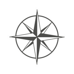 compass on a white background