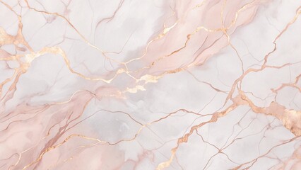 Marble Texture with Pink and Rose-Gold Veins for Feminine Design