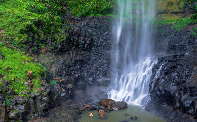 waterfall in the mountains