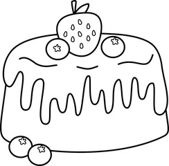 cake coloring page printable