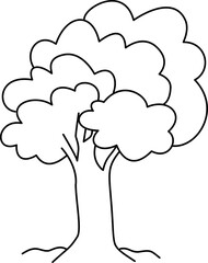 Tree Coloring Page illustration