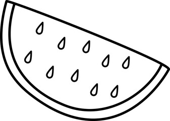 Watermelon Slice Coloring Page