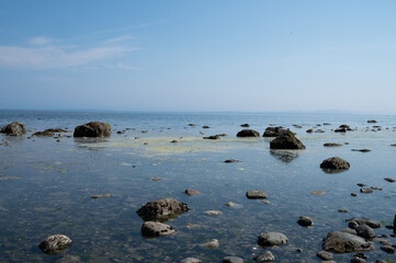 sea and rocks in the beach