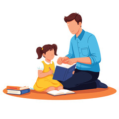 Modern Happy Fathers Day Illustration