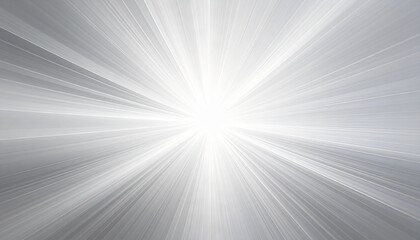 Abstract white and grey light burst, conveying speed, technology, and future.