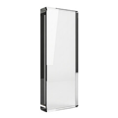Modern, minimalist 3D glass plate, perfect for mockups, branding and personal or professional projects, isolated on a solid white background.