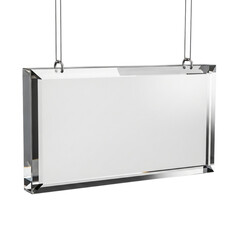 Modern, minimalist 3D glass plate, perfect for mockups, branding and personal or professional projects, isolated on a solid white background.