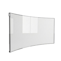 Modern, minimalist 3D glass plate, perfect for mockups, branding and personal or professional projects, isolated on a solid white background.