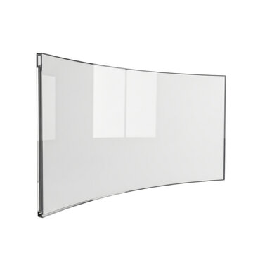 Modern, minimalist 3D glass plate, perfect for mockups, branding and personal or professional projects, isolated on a solid white background.